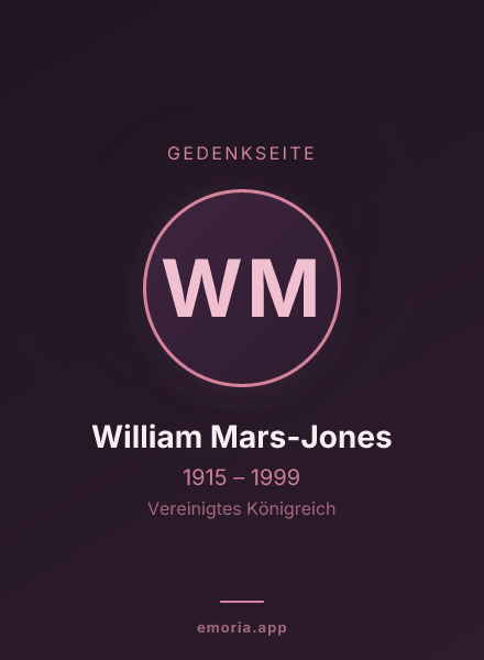 Gedenkportrait von William Mars-Jones