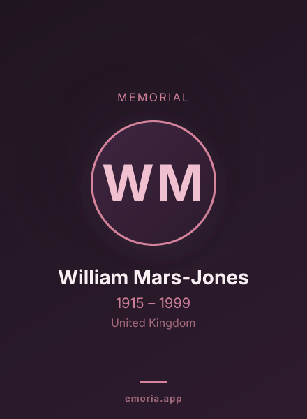 Memorial portrait of William Mars-Jones