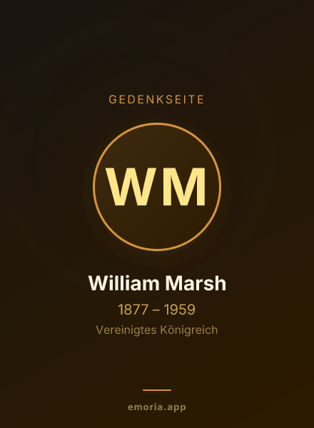 Gedenkportrait von William Marsh