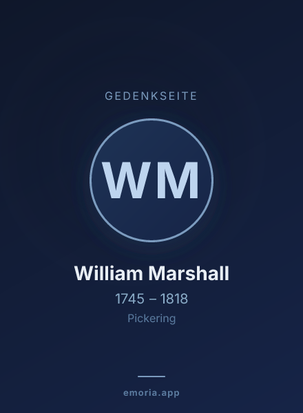 Gedenkportrait von William Marshall