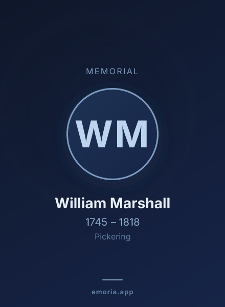 Memorial portrait of William Marshall