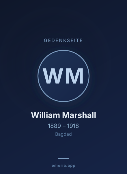 Gedenkportrait von William Marshall