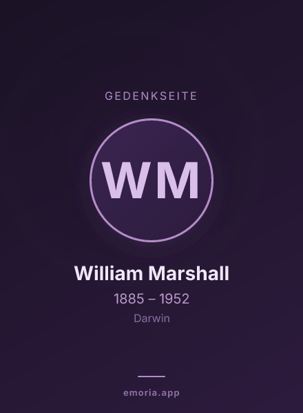 Gedenkportrait von William Marshall