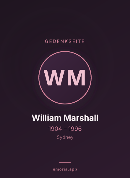 Gedenkportrait von William Marshall