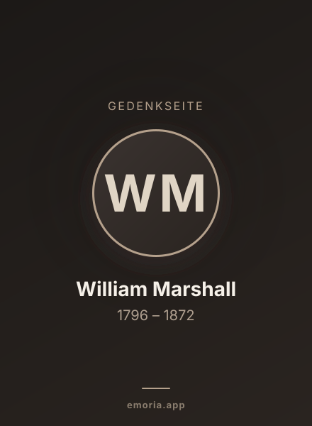 Gedenkportrait von William Marshall