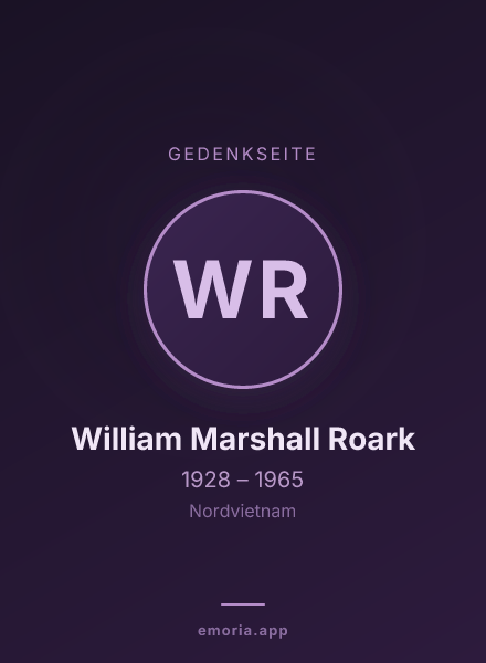 Gedenkportrait von William Marshall Roark