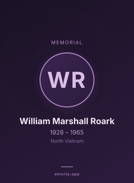 Memorial portrait of William Marshall Roark