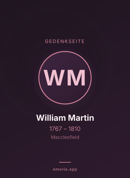 Gedenkportrait von William Martin