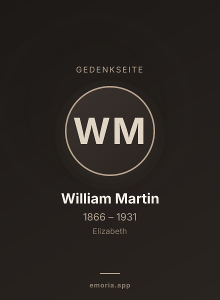 Gedenkportrait von William Martin