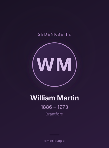 Gedenkportrait von William Martin