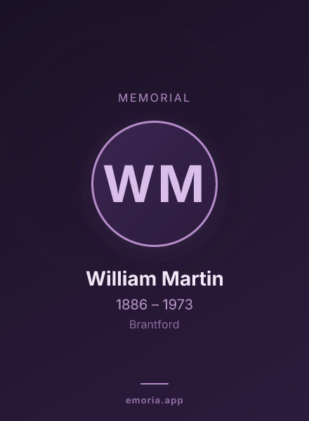 Memorial portrait of William Martin