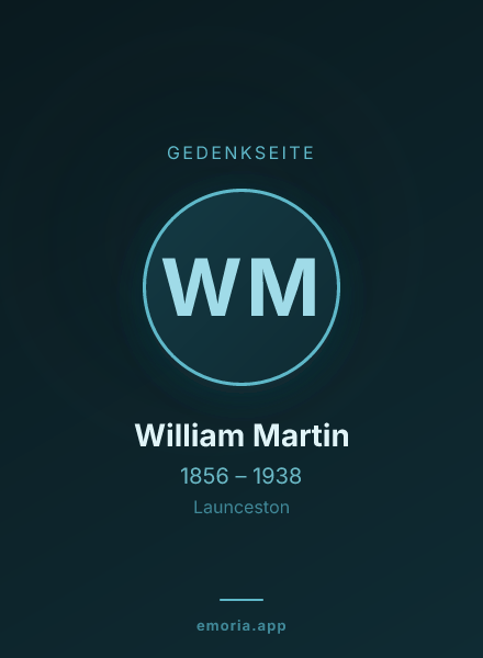 Gedenkportrait von William Martin
