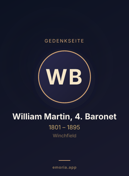 Gedenkportrait von William Martin, 4. Baronet