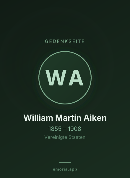 Gedenkportrait von William Martin Aiken
