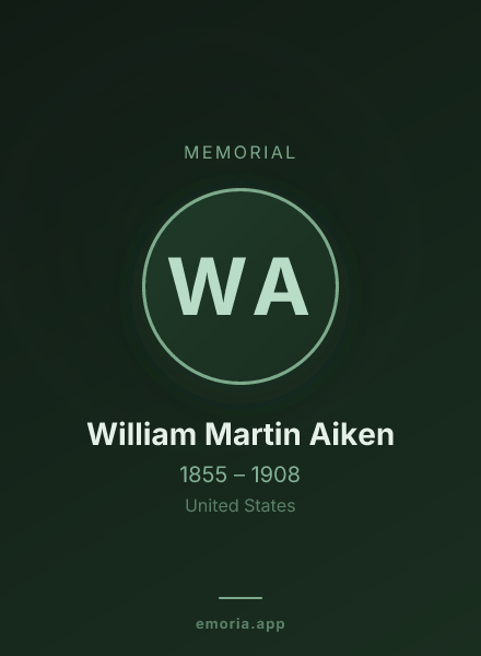 Memorial portrait of William Martin Aiken