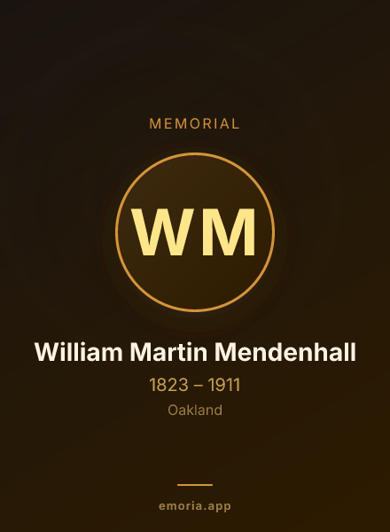 Memorial portrait of William Martin Mendenhall