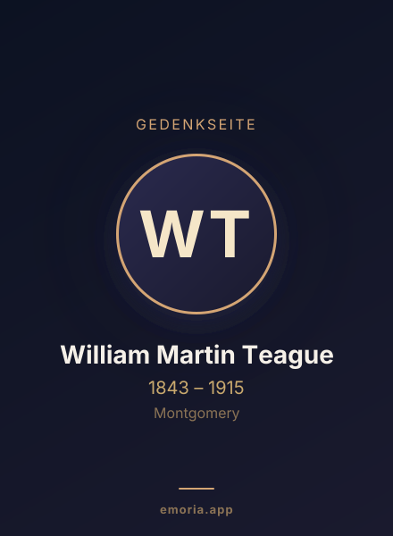 Gedenkportrait von William Martin Teague