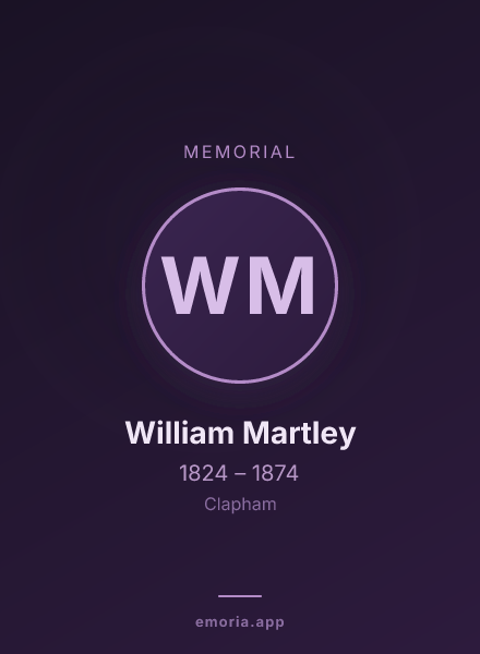 Memorial portrait of William Martley