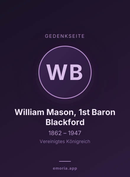 Gedenkportrait von William Mason, 1st Baron Blackford