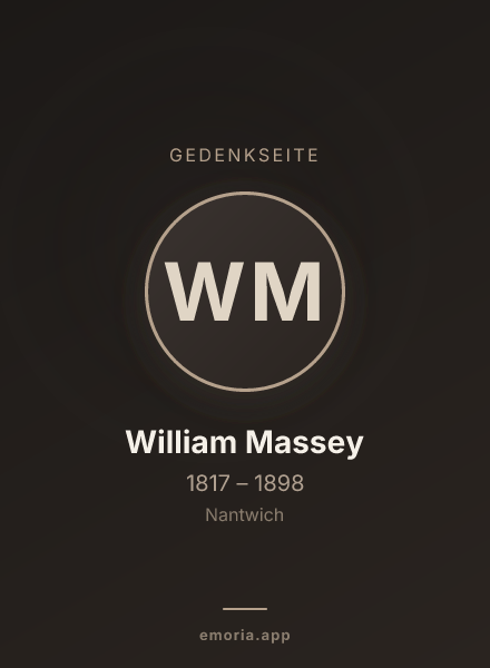 Gedenkportrait von William Massey