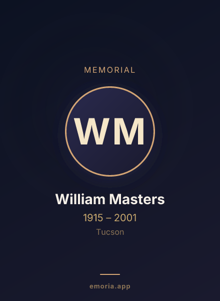 Memorial portrait of William Masters