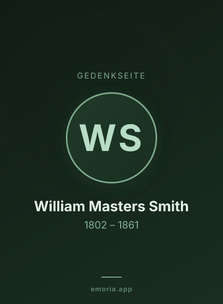 Gedenkportrait von William Masters Smith