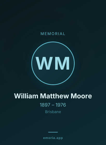 Memorial portrait of William Matthew Moore
