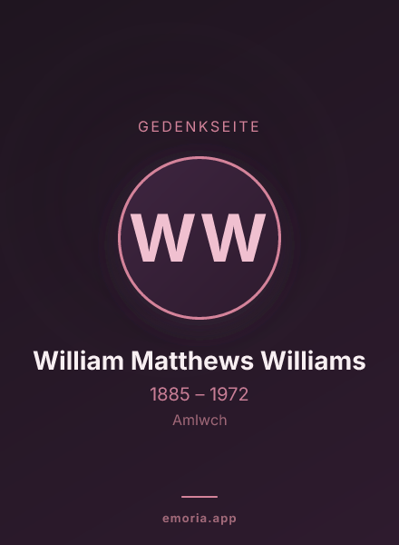Gedenkportrait von William Matthews Williams