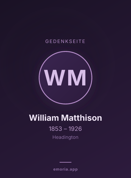 Gedenkportrait von William Matthison