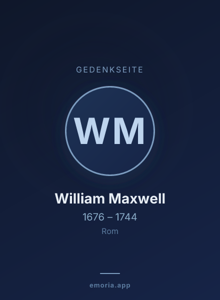 Gedenkportrait von William Maxwell