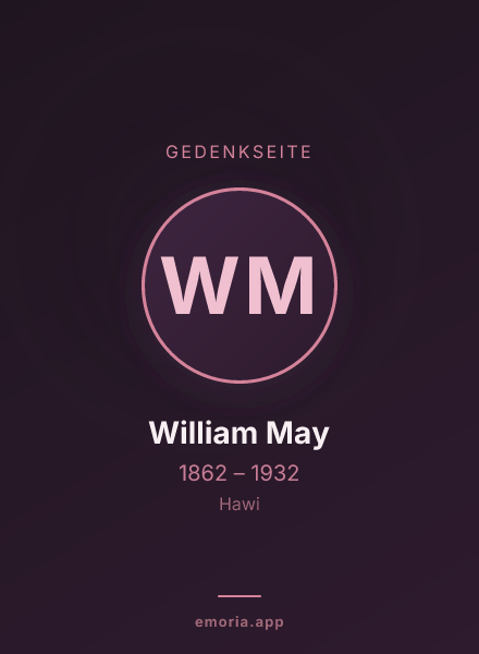 Gedenkportrait von William May