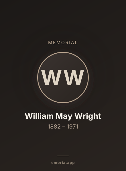 Memorial portrait of William May Wright