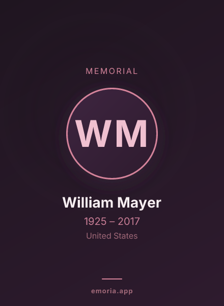 Memorial portrait of William Mayer