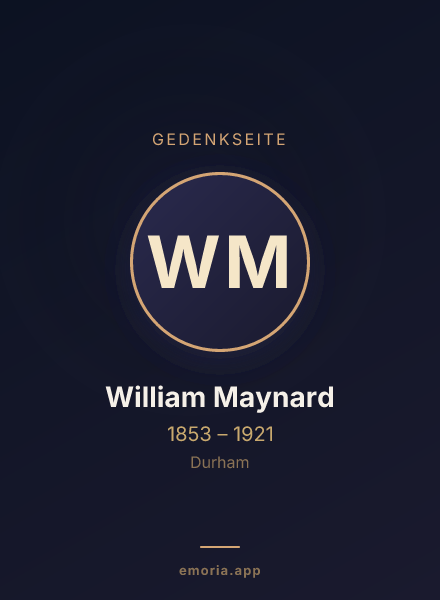 Gedenkportrait von William Maynard