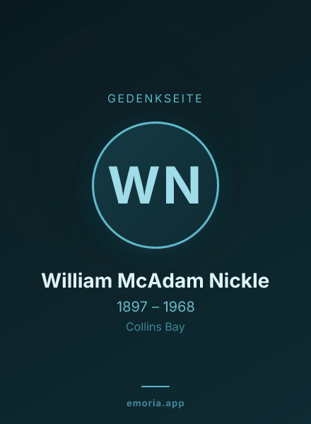 Gedenkportrait von William McAdam Nickle