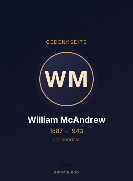 Gedenkportrait von William McAndrew