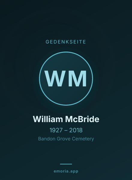 Gedenkportrait von William McBride
