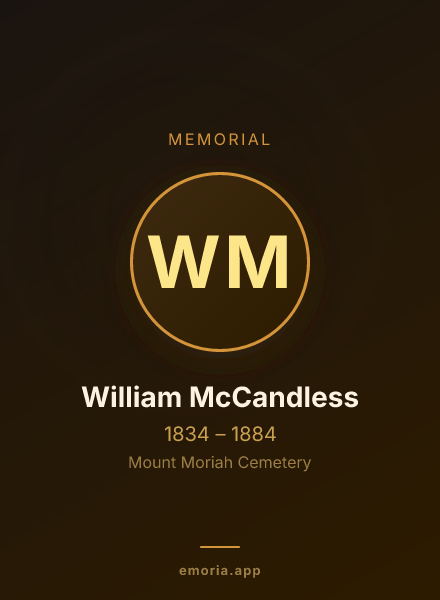 Memorial portrait of William McCandless