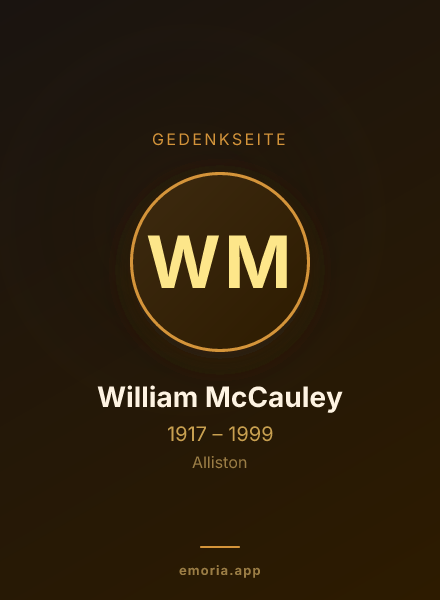 Gedenkportrait von William McCauley