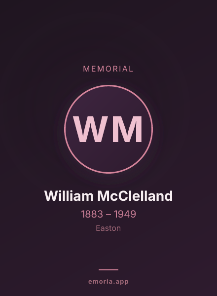 Memorial portrait of William McClelland