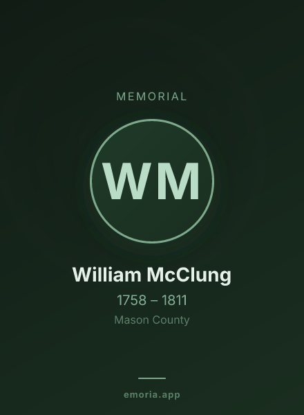 Memorial portrait of William McClung