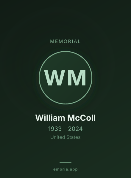 Memorial portrait of William McColl