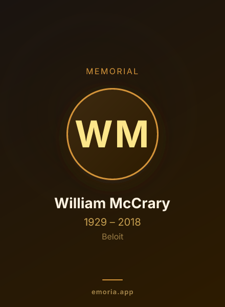 Memorial portrait of William McCrary