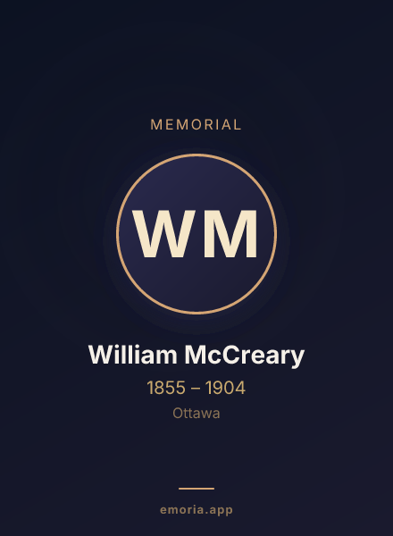 Memorial portrait of William McCreary