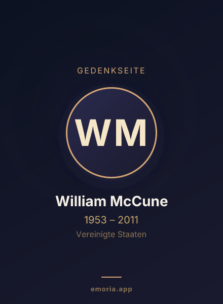 Gedenkportrait von William McCune