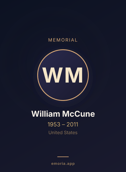Memorial portrait of William McCune