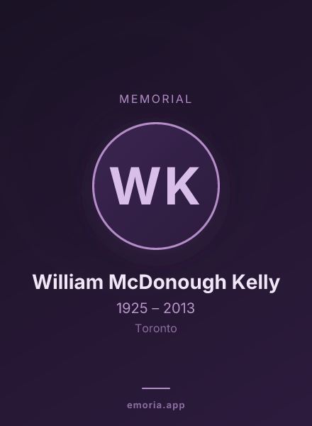 Memorial portrait of William McDonough Kelly