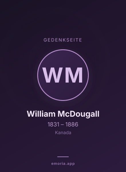 Gedenkportrait von William McDougall