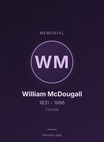 Memorial portrait of William McDougall