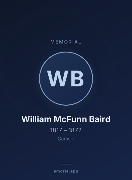 Memorial portrait of William McFunn Baird